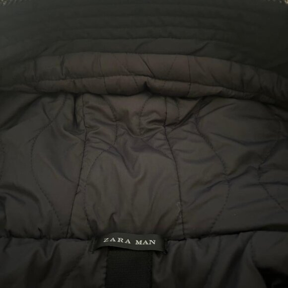 ZARA MAN Herringbone Hooded Jacket/Coat Size L New With Tags - Picture 3 of 15